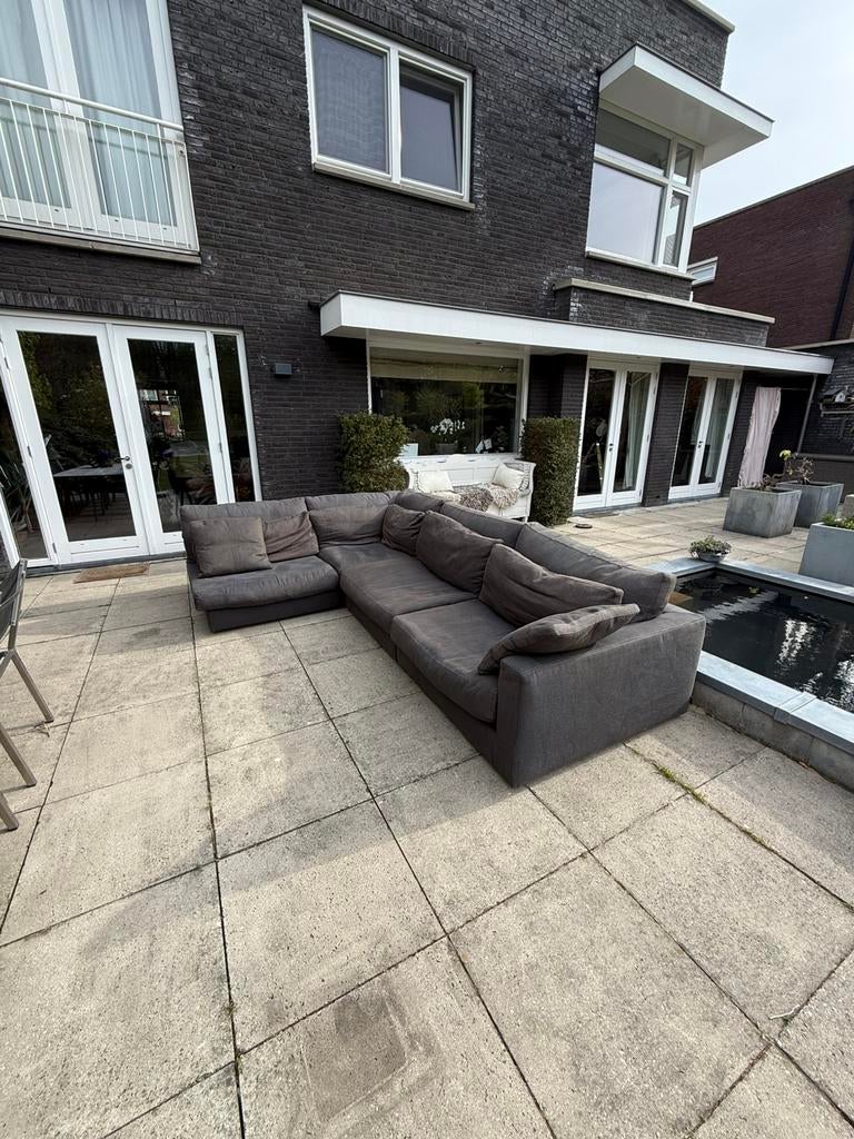 Luxe hoekbank voor binnen, 340x225 cm, antraciet zwart, Ophalen, Hoekbank, 300 cm of meer, Zo goed als nieuw