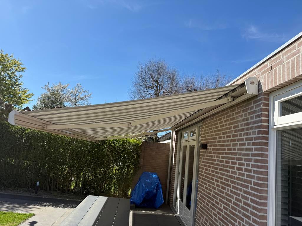 Zonnescherm knikarmen Sunline 540x300 cm, Ophalen, Gebruikt, 450 cm of meer, Knikarmscherm