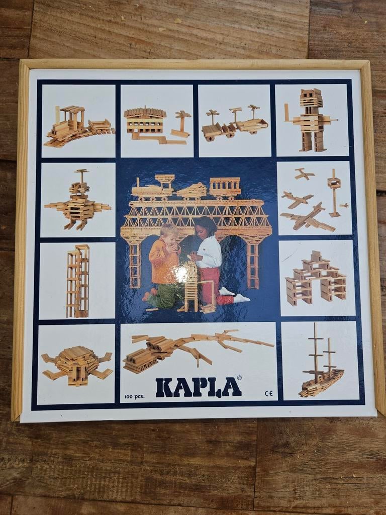 Kapla bouwplankjes 100 stuks in houten kist, Kinderen en Baby's, Speelgoed | Bouwstenen, Ophalen of Verzenden, Gebruikt, Overige merken