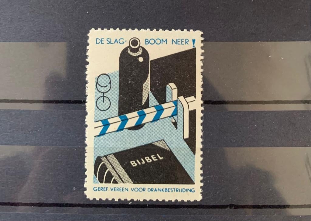 Sluitzegel anti Alcohol de slagboom neer, Ophalen of Verzenden, T/m 1940, Gestempeld