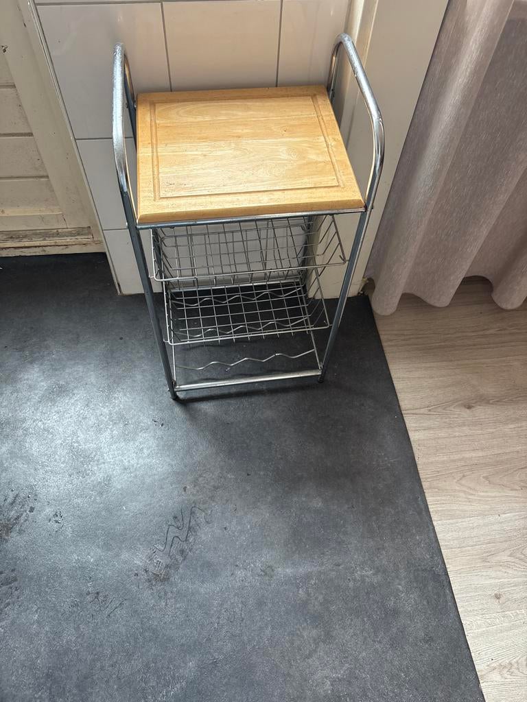 Keukenrekje met snijplank en opbergruimte, Huis en Inrichting, Keuken | Keukenbenodigdheden, Ophalen, Gebruikt