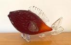 50 jaren mond glazen Rood naar aubergine kleur VIS beeldje, Ophalen of Verzenden, Gebruikt, Dier