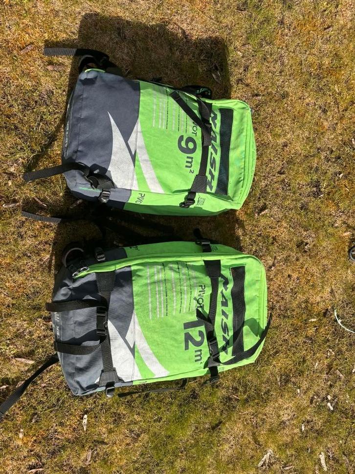 Kite Set Naish Pivot 12m en 9m, Watersport en Boten, Kitesurfen, Gebruikt, Kitesurf-set, 12 m², Twintip, Ophalen