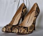 Volledig lederen sexy slangenhuid designer pumps mt 38,5, Ophalen of Verzenden, Zo goed als nieuw, Bruin