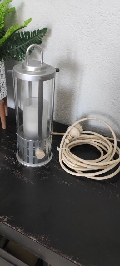 Buitenlamp zink lantaarn Ikea Utang, Tuin en Terras, Buitenverlichting, Gebruikt, Staande lamp, Ophalen of Verzenden, Netvoeding
