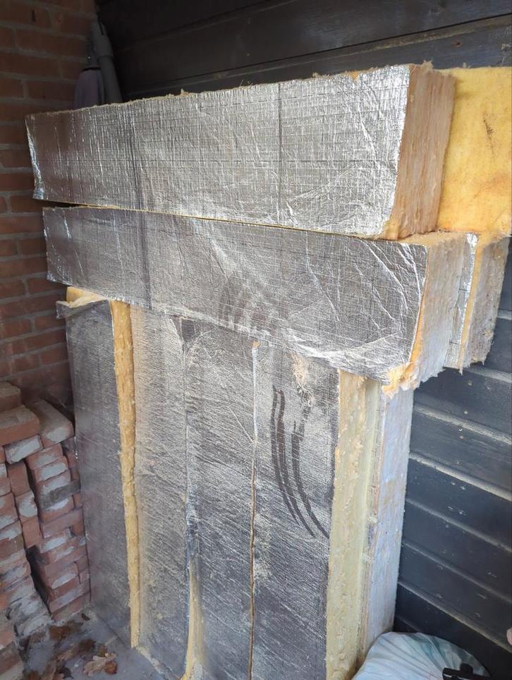 Gratis glaswol isolatieplaten met folie laag 14cm dik,, Doe-het-zelf en Verbouw, Isolatie en Afdichting, Zo goed als nieuw, Vloerisolatie