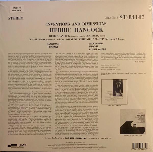 Herbie Hancock – Inventions & Dimensions LP Blue Note 180g, Cd's en Dvd's, Vinyl | Jazz en Blues, 1960 tot 1980, Ophalen of Verzenden