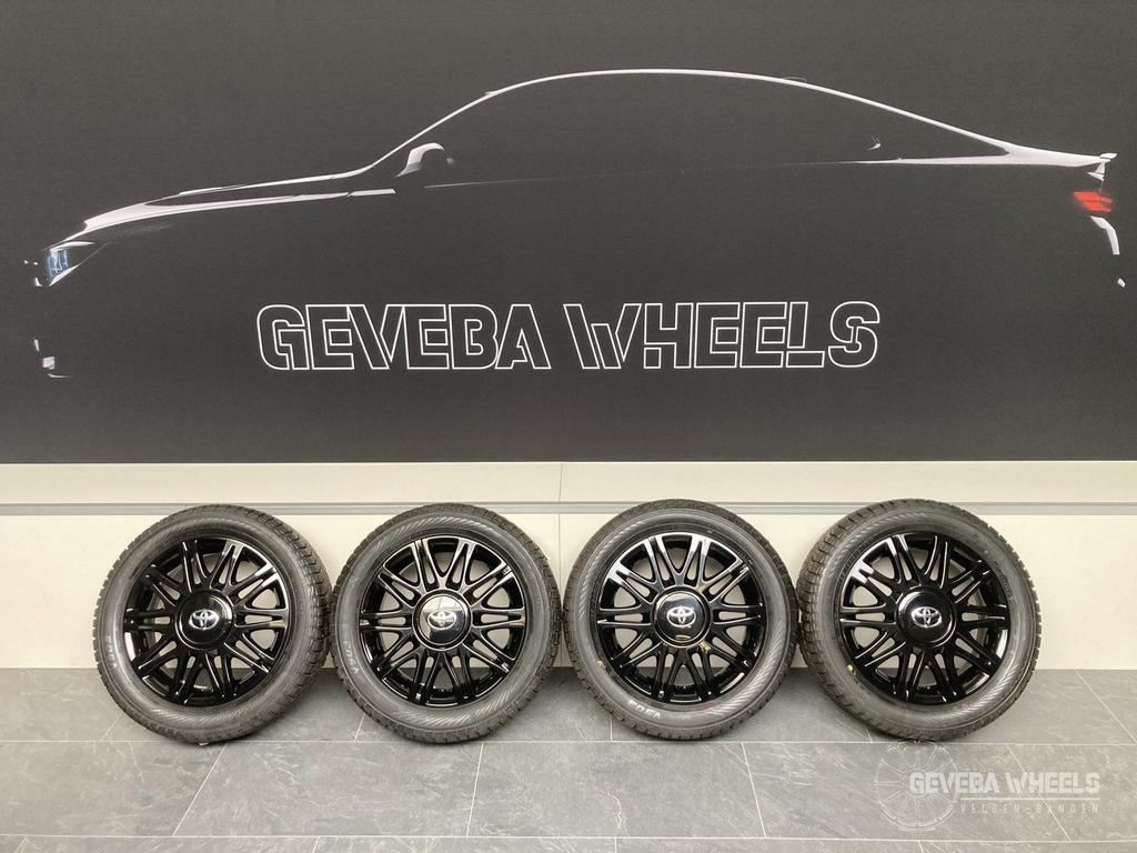 15” originele Toyota Aygo velgen + winterbanden 4x100 PW457-, Auto-onderdelen, Banden en Velgen, Gebruikt, 15 inch, -, -