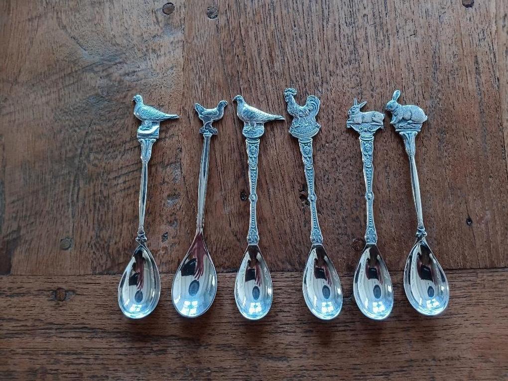 6 Antieke theelepeltjes, Ophalen