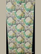 13083 Jaren 70 gestilleerd retro vintage bloemen behang, Ophalen of Verzenden, 75 m² of meer, Geel