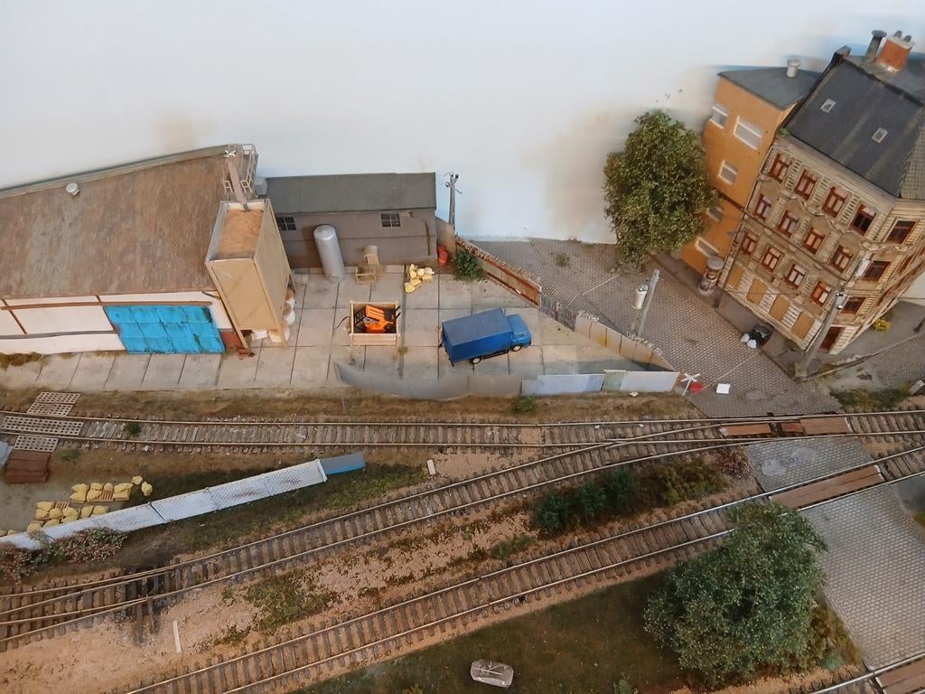 Diorama van een emplacement, Hobby en Vrije tijd, Ophalen, Gelijkstroom, Overige typen, Fleischmann