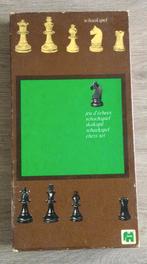 Schaakspel in bruine doos, Een of twee spelers, Ophalen of Verzenden, Gebruikt