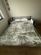Metalen bed 180x200, Ophalen, Gebruikt, Zwart, Tweepersoons