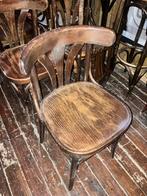 8 Houten restaurantstoelen - Vintage stijl, Ophalen, Gebruikt, Bruin, Vijf, Zes of meer stoelen