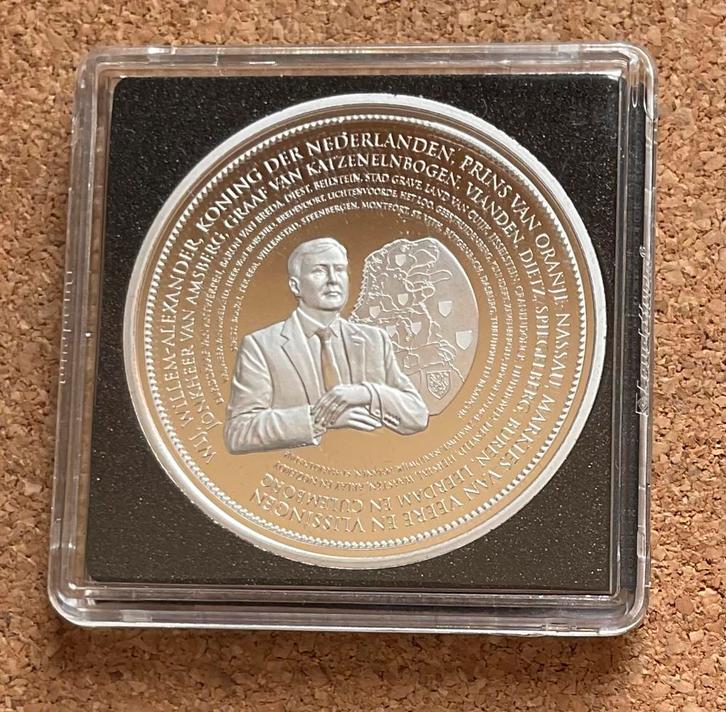 Penning - De TITELS van Koning Willem Alexander, Postzegels en Munten, Penningen en Medailles, Overige materialen, Nederland, Ophalen of Verzenden