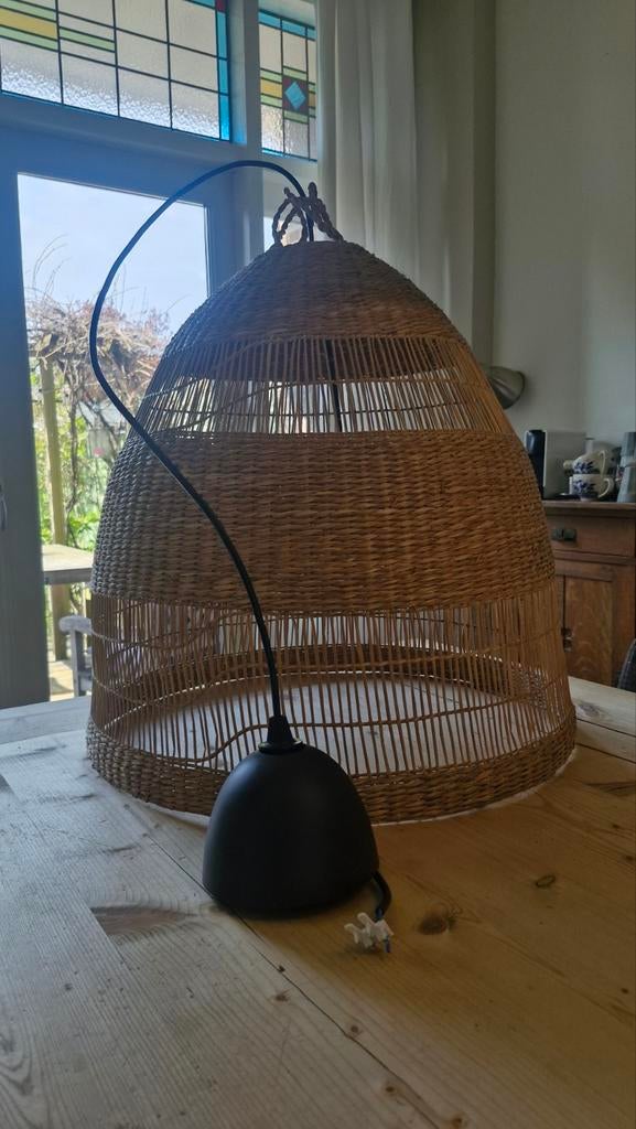 Grote rieten hanglamp van IKEA, Ophalen, Gebruikt, Minder dan 50 cm