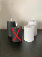 DeLuxe Homeart Flame Led Buitenkaars Ø7,5 zwart of wit Nieuw, Overige materialen, Nieuw, Ophalen of Verzenden, Kaars