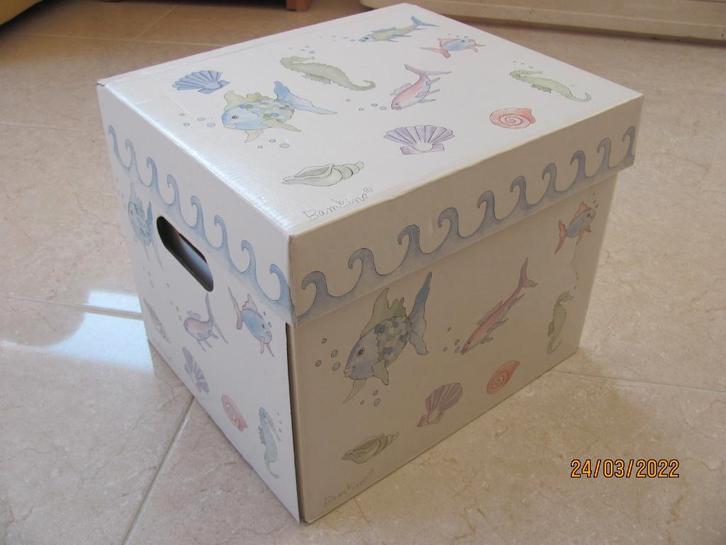 BAMBINO aquarium visje karton DOOS opbergdoos speelgoed IZGS, Kinderen en Baby's, Kinderkamer | Inrichting en Decoratie, Zo goed als nieuw