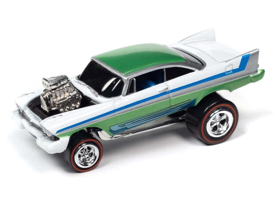1958 Plymouth Fury v Johnny Lightning 1/64 Freaks Zingers, Ophalen of Verzenden, Nieuw, Auto