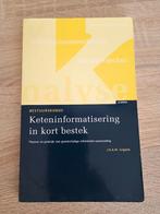 Boek keteninformatisering in kort bestek. Grijpink, Ophalen of Verzenden, Zo goed als nieuw