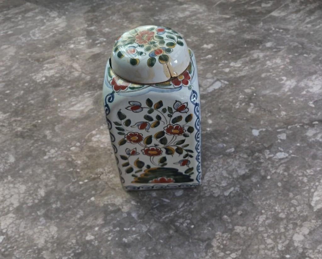 Antieke Handwerk Workum Delfts Blauw Theebus, Ophalen