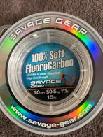 Savage Gear 100% Soft Fluorocarbon Vislijn 1.0mm 15m, Ophalen of Verzenden, Nieuw, Vislijn