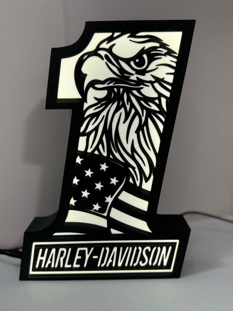Harley-Davidson LED USB Lamp - Eagle Design, Ophalen of Verzenden, Nieuw, Harley-Davidson, Motorfiets, Amerikaans, Eagle