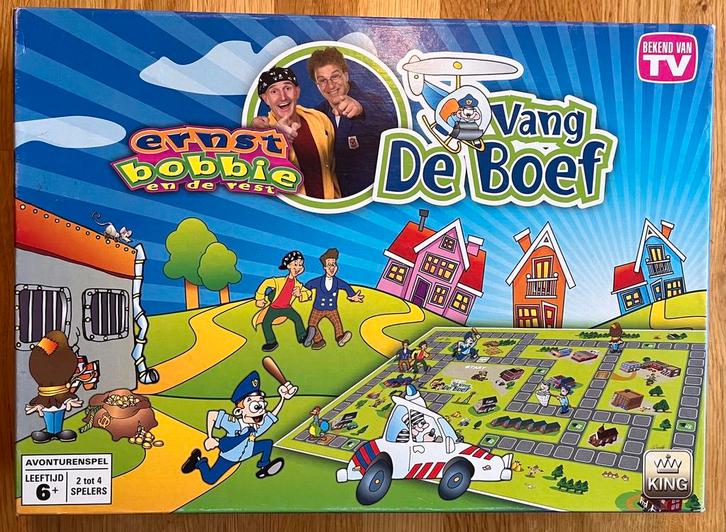 Bordspel Ernst, Bobbie en de Rest 'Vang De Boef, Hobby en Vrije tijd, Gezelschapsspellen | Overige, Zo goed als nieuw, Ophalen of Verzenden