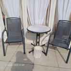 Balkonset: 2 stoelen en een tafel 25 euro, Gebruikt, Textileen, Tuinset, Eettafel