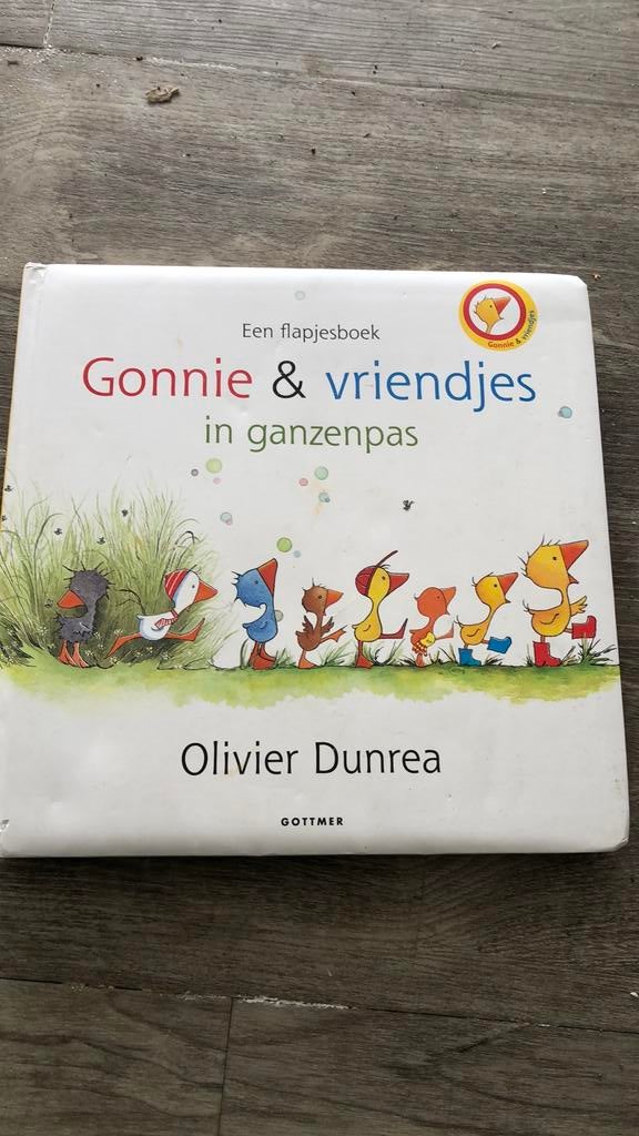 Olivier Dunrea - Gonnie en vriendjes in ganzenpas, Boeken, Ophalen of Verzenden, Zo goed als nieuw, Olivier Dunrea