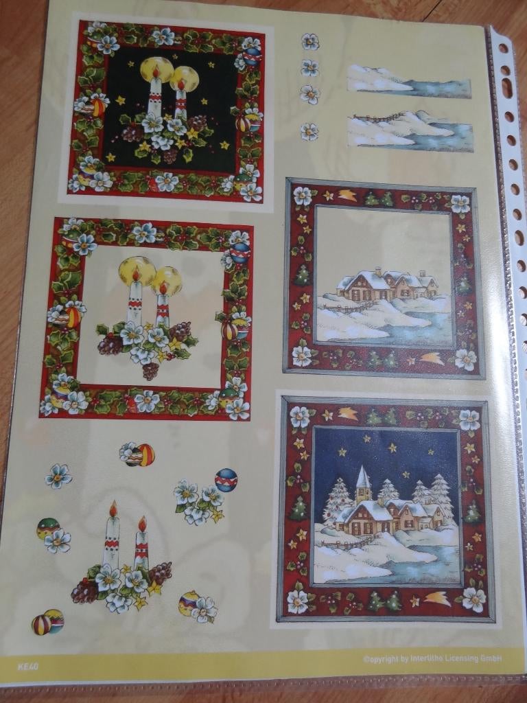 k56 knipvel kersthuisjes kaarsen, Hobby en Vrije tijd, Ophalen of Verzenden, Nieuw, Kerst, Knipvel