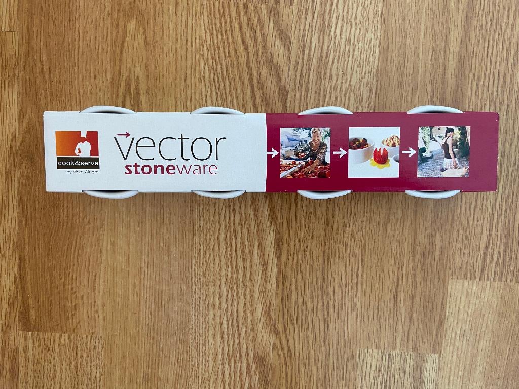 4 nieuwe ovenschaaltjes Vector Stoneware 6 cm, Ophalen of Verzenden, Nieuw, Overige materialen, Overige stijlen