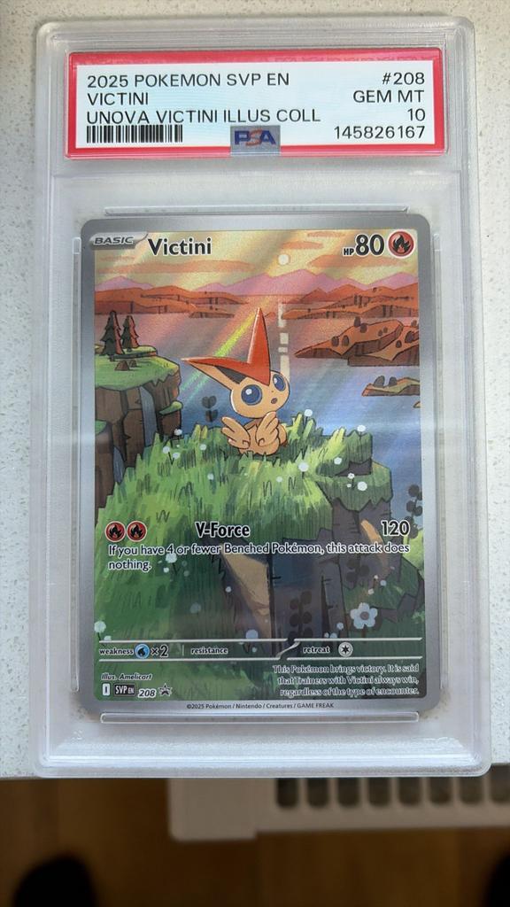 Victini 208 Black Star Promo PSA 10 Pokémon Kaart, Hobby en Vrije tijd, Verzamelkaartspellen | Pokémon, Ophalen of Verzenden, Nieuw