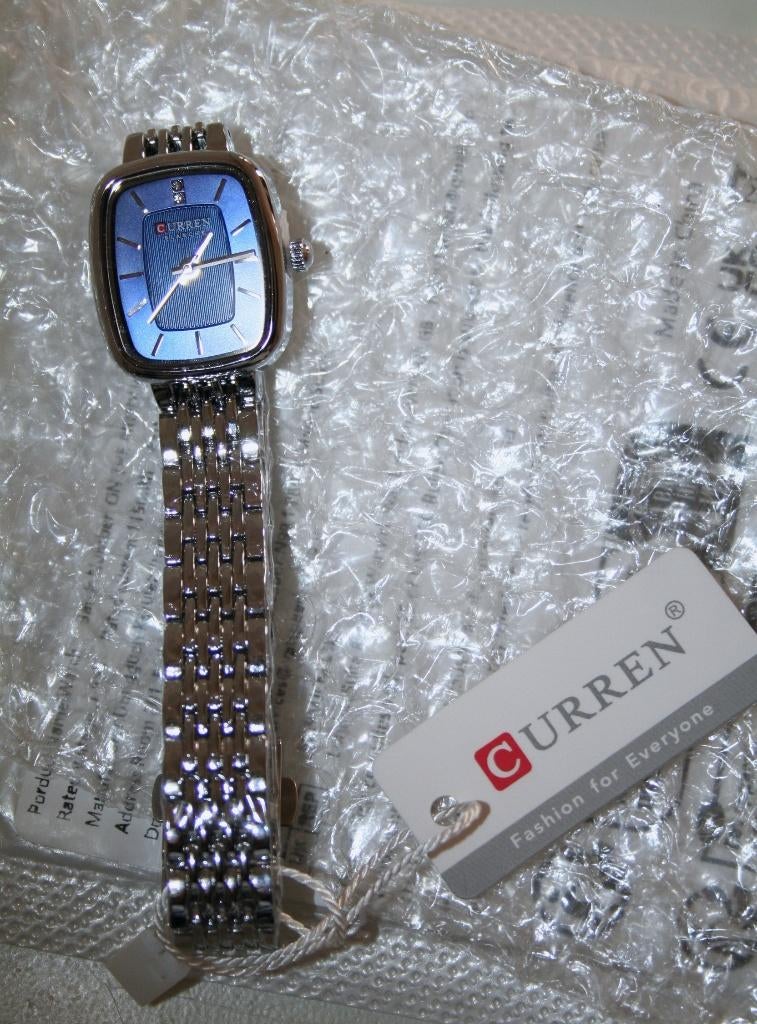CURREN zilverkleurig horloges mineral glas, Verzenden, Nieuw, Zilver, Staal