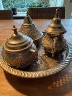 Authentieke Marokkaanse theeset met dienblad, Ophalen of Verzenden