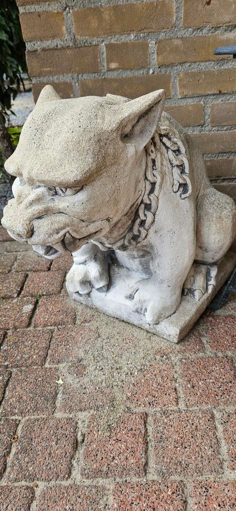 Buldog van beton is 45 cm vanaf de kop gemeten, Ophalen, Gebruikt, Beton, Dierenbeeld