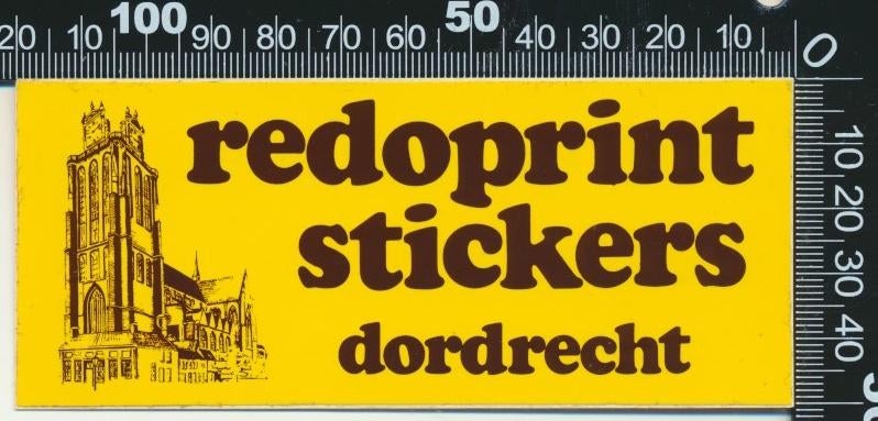 Sticker: Redoprint Stickers - Dordrecht, Verzamelen, Ophalen of Verzenden, Zo goed als nieuw, Bedrijf of Vereniging