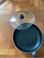 Hapjespan - koekenpan met deksel, 29 cm, Inductieplaat, Aluminium, Ophalen of Verzenden, Zo goed als nieuw