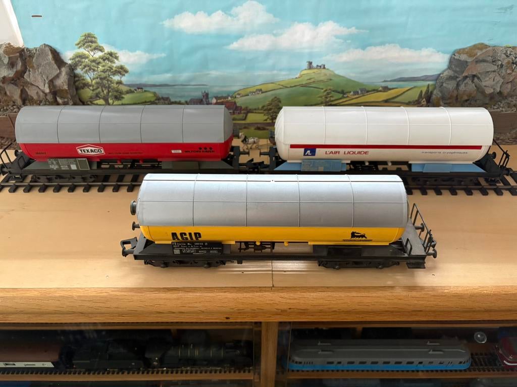 Lima spoor 0 3x ketelwagon, Overige merken, Gebruikt, Gelijkstroom, Verzenden