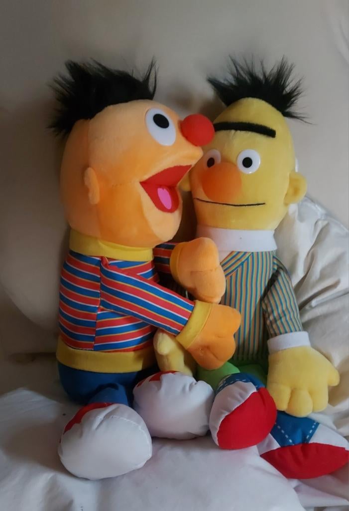 Vintage Bert en Ernie knuffels van Sesamstraat, Ophalen of Verzenden, Overige typen
