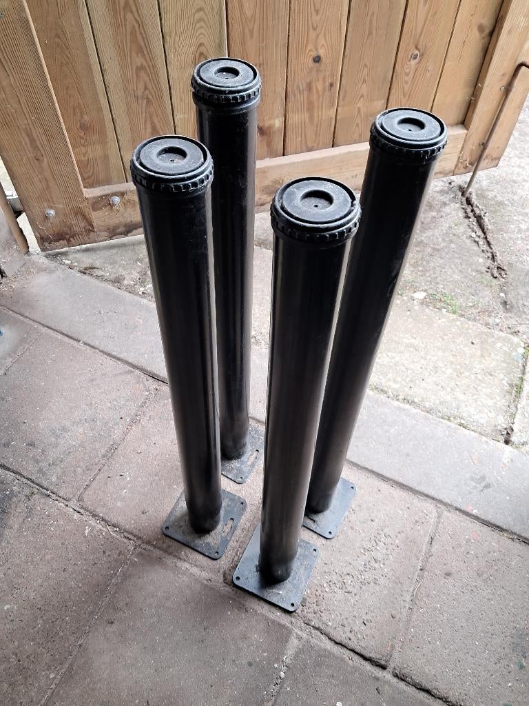 Tafelpoten verstelbaar van ijzer, Tafelpoot, Gebruikt, 50 tot 100 cm, Rond