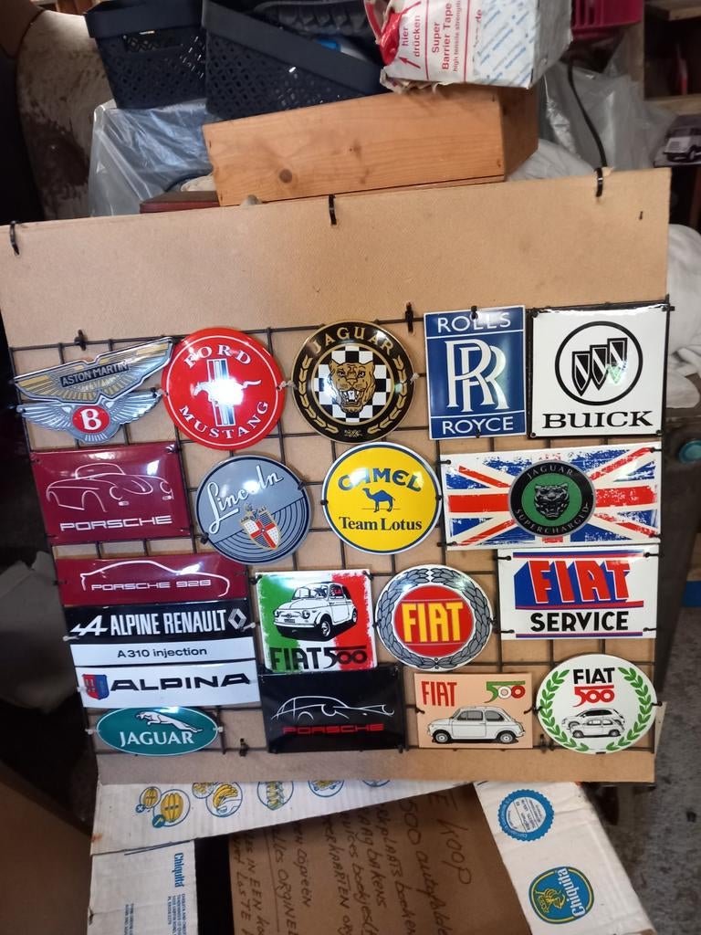 Super mooie emaile bordjes div merken div maten 12.oo p stuk, Ophalen of Verzenden, Zo goed als nieuw, Reclamebord