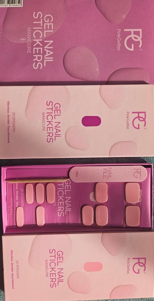 Pink Gellac, Gel Nail Stickers, Ophalen of Verzenden, Nieuw, Roze, Handen en Nagels
