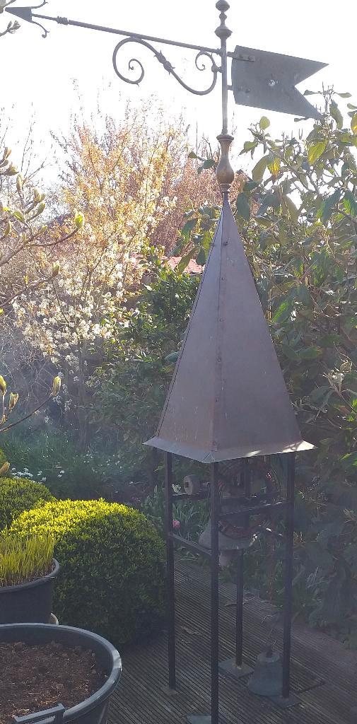 windwijzer op toren met klok, Tuin en Terras, Windwijzers en Windmolens, Gebruikt, Ophalen