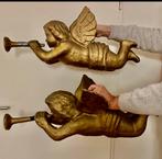 Twee papier-maché engeltjes. Ca 65cm, Ophalen