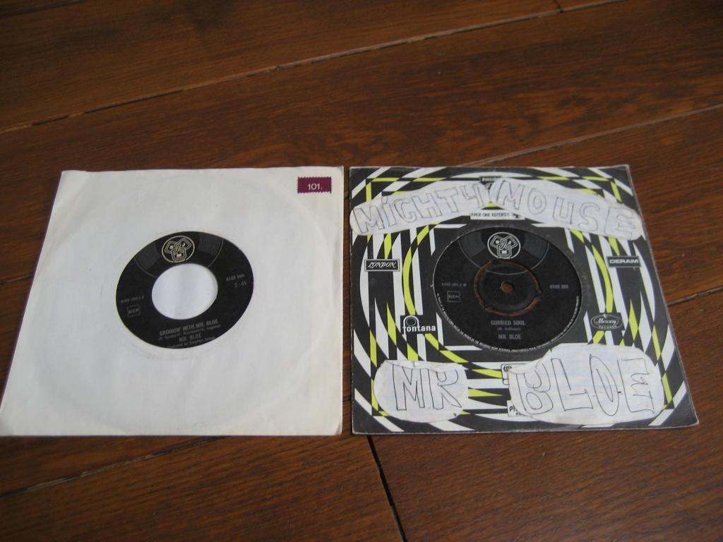 60s soul mr blue 2x singles, Gebruikt, 7 inch, Single, Ophalen of Verzenden