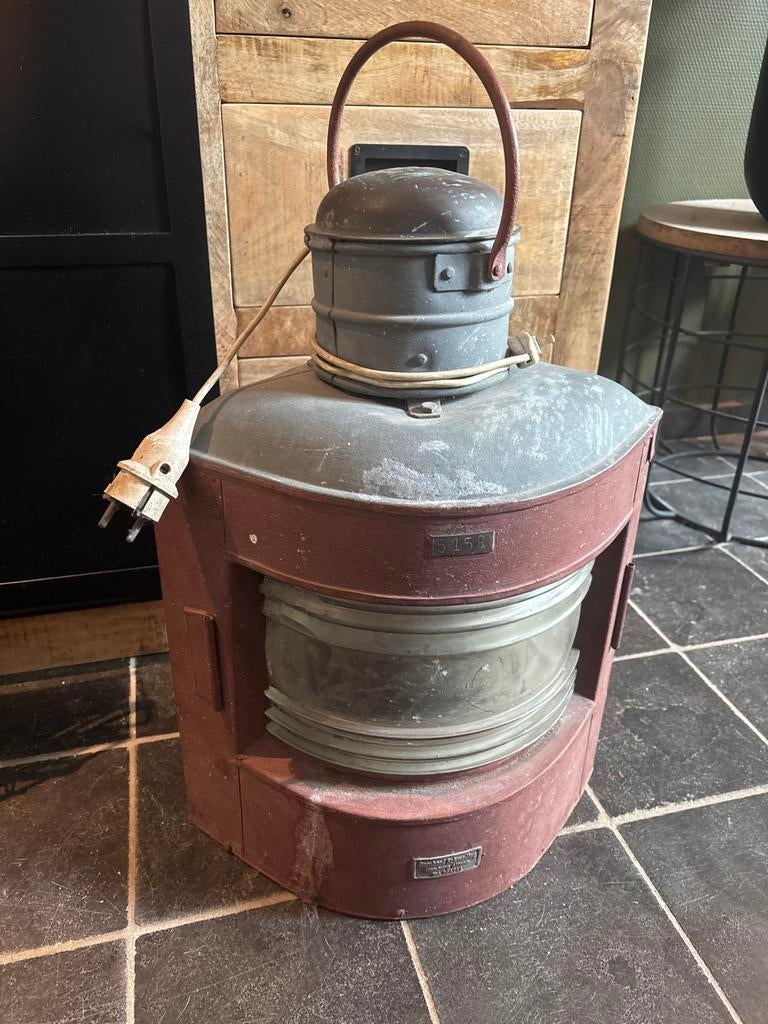 Vintage Scheepslamp / Navigatielamp - Decoratief, Antiek en Kunst, Antiek | Lampen, Ophalen of Verzenden