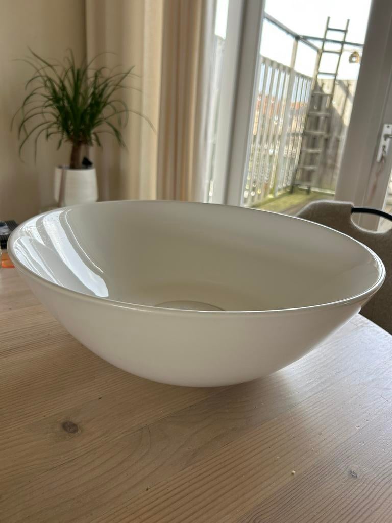 Witte (nieuwe!) glanzende waskom, 44 cm doorsnede, Ophalen, Minder dan 50 cm, Nieuw, Minder dan 100 cm