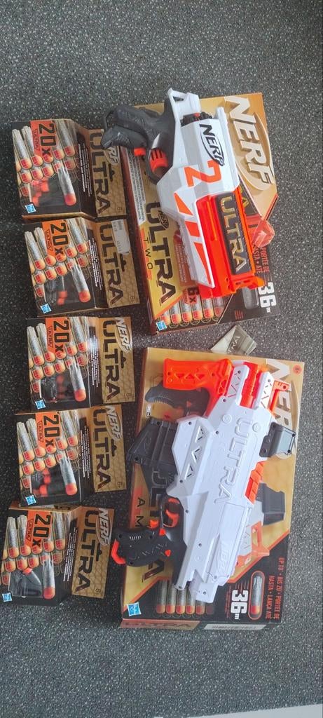 Nerf Ultra 2 & Amp Blasters met 100 Extra Darts, Ophalen, Zo goed als nieuw
