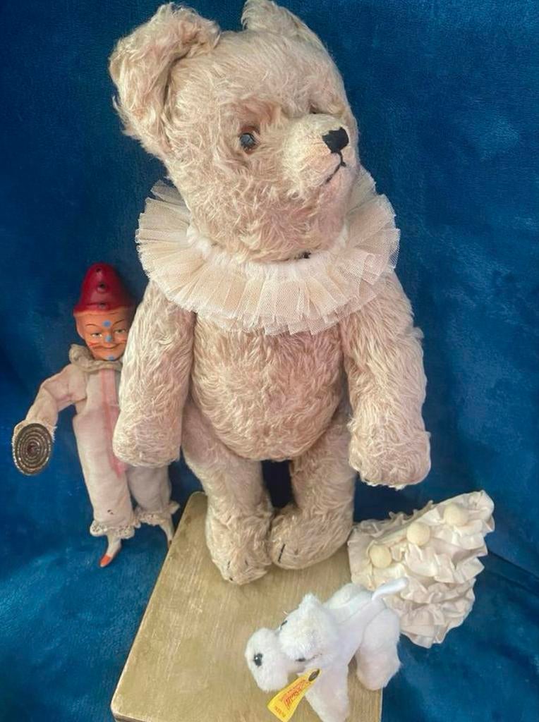 Bijzondere antieke Schuco beer met yes/no mechanisme, Ophalen of Verzenden